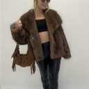 pelliccia foderata wrap